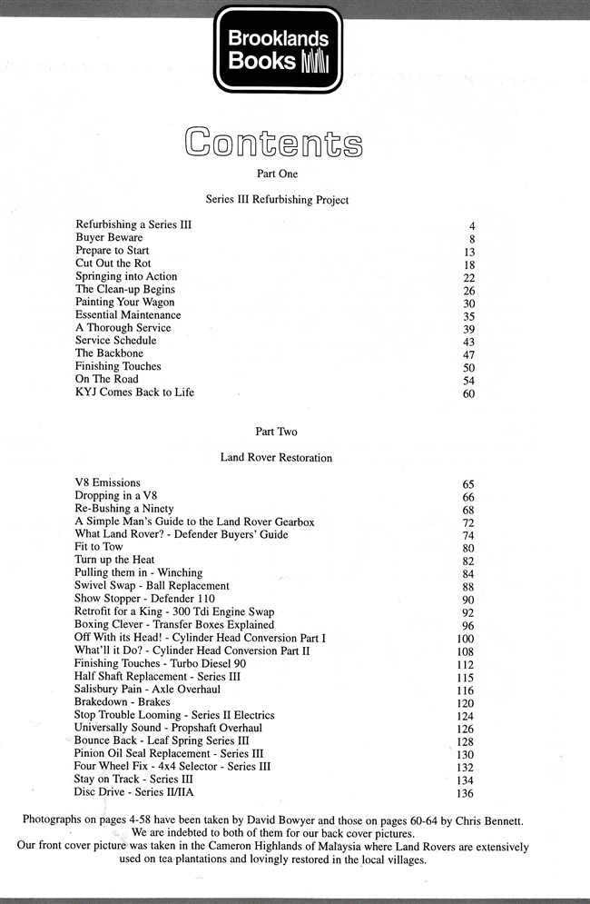 Land Rover Restoration Portfolio