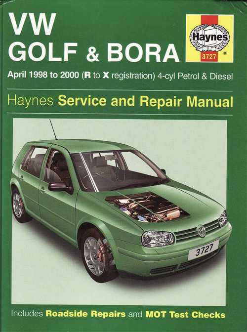 Volkswagen Golf (Mk IV) &amp; Bora 1998 - 2000 Workshop Manual