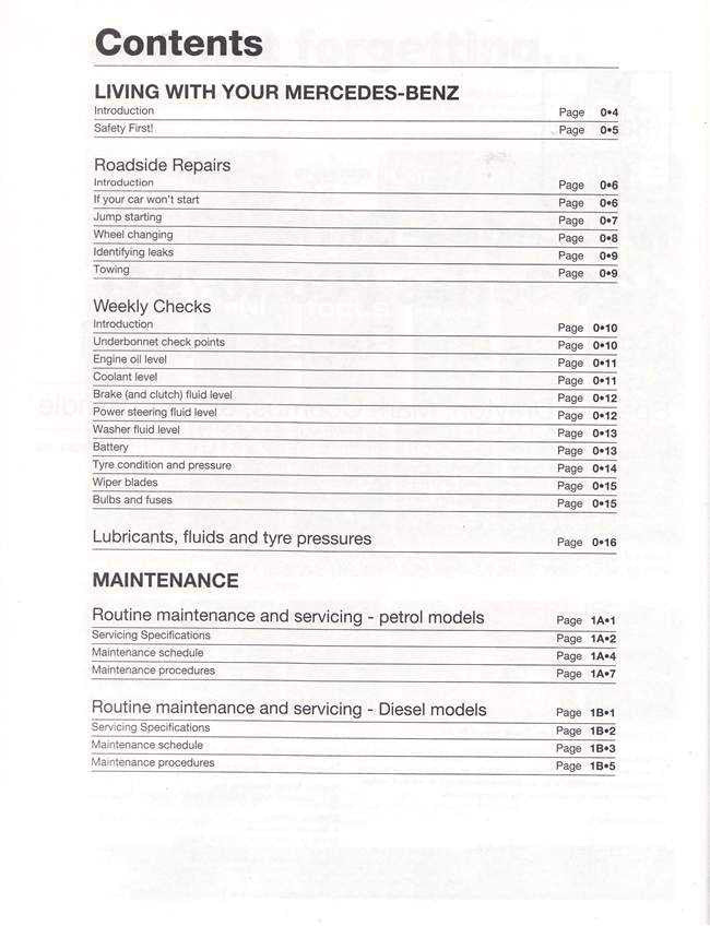 Mercedes - Benz 124 Series 1985 - 1993 Workshop Manual