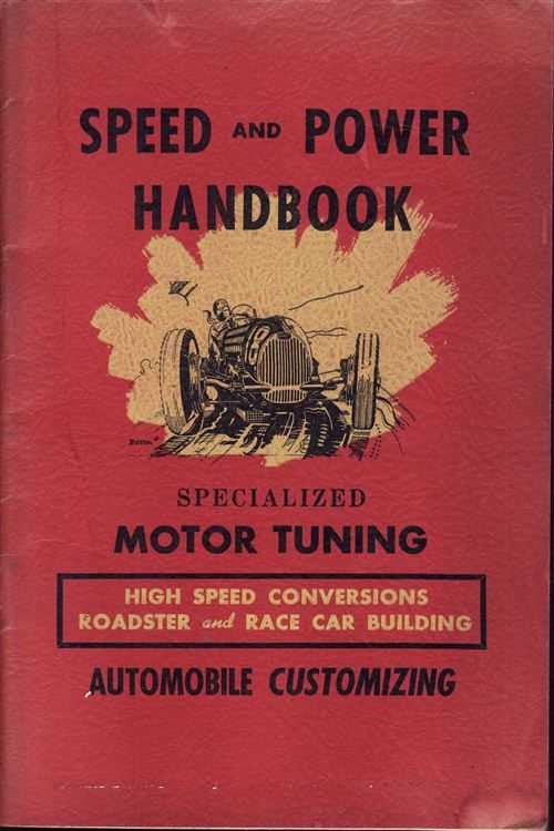 Red Speed and Power Handbook for specialized motor tuning, high-speed conversions & race car building