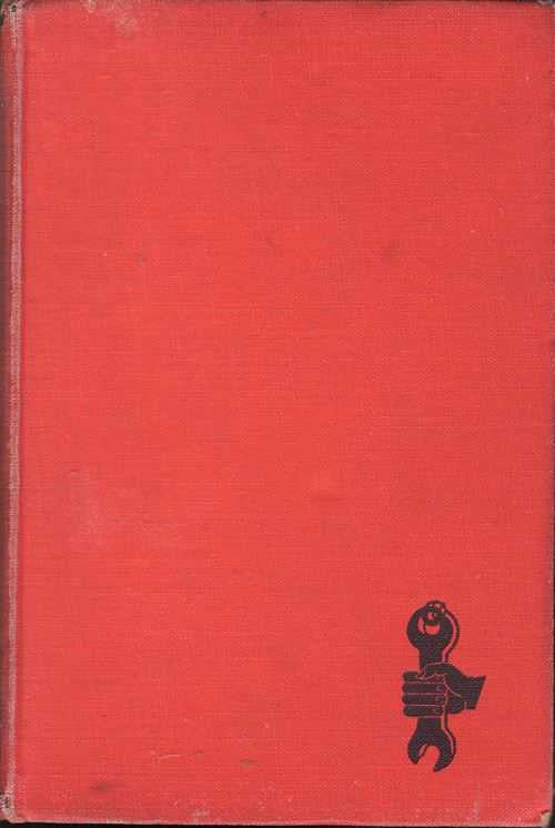 Red engine servicing booklet cover with wrench icon in lower right
