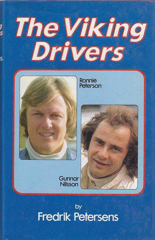 Blue paperback cover with two driver portrait photos and an author credit below