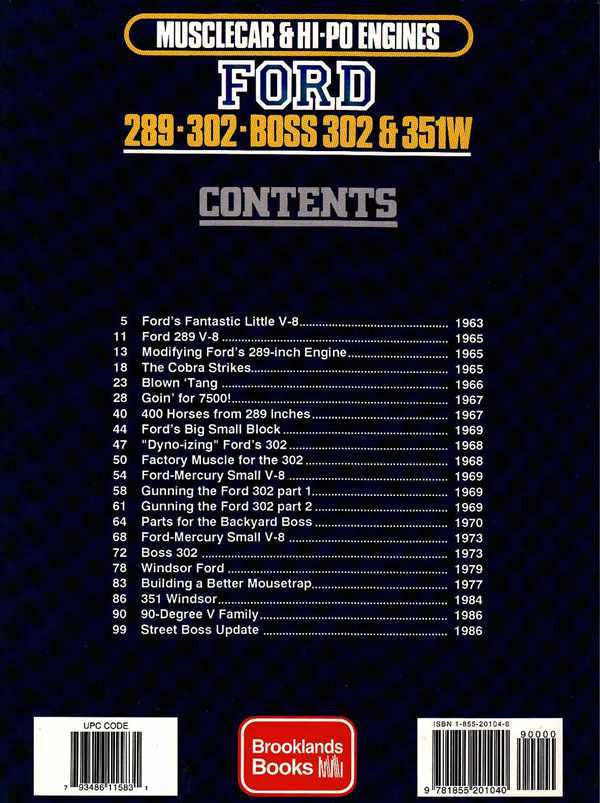 Ford 289-302-BOSS 302 &amp; 351W  - Musclecar &amp; HI-PO Engines