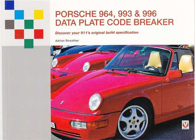 Porsche 964, 993, 996 Data Plate Code Breaker