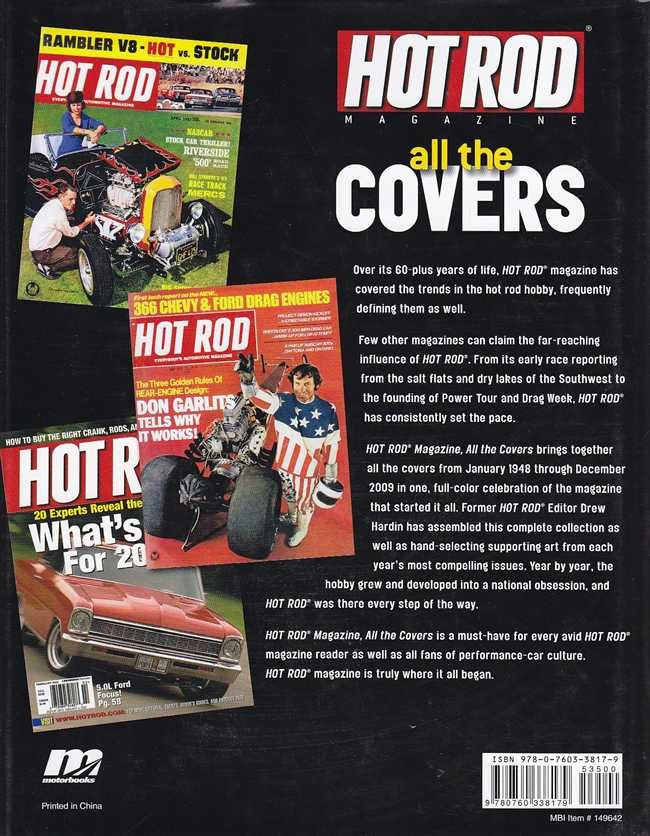 Hot Rod 'All the Covers' book back cover with cover thumbnails and promotional text