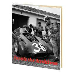 Inside the Archives book cover showing a black-and-white race car numbered 36