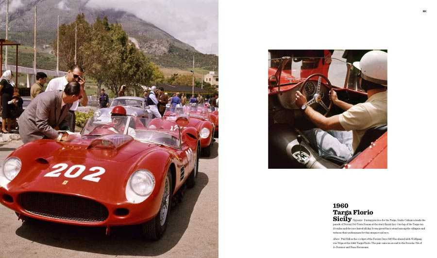 Book page with a red race car numbered 202 and an inset cockpit close-up