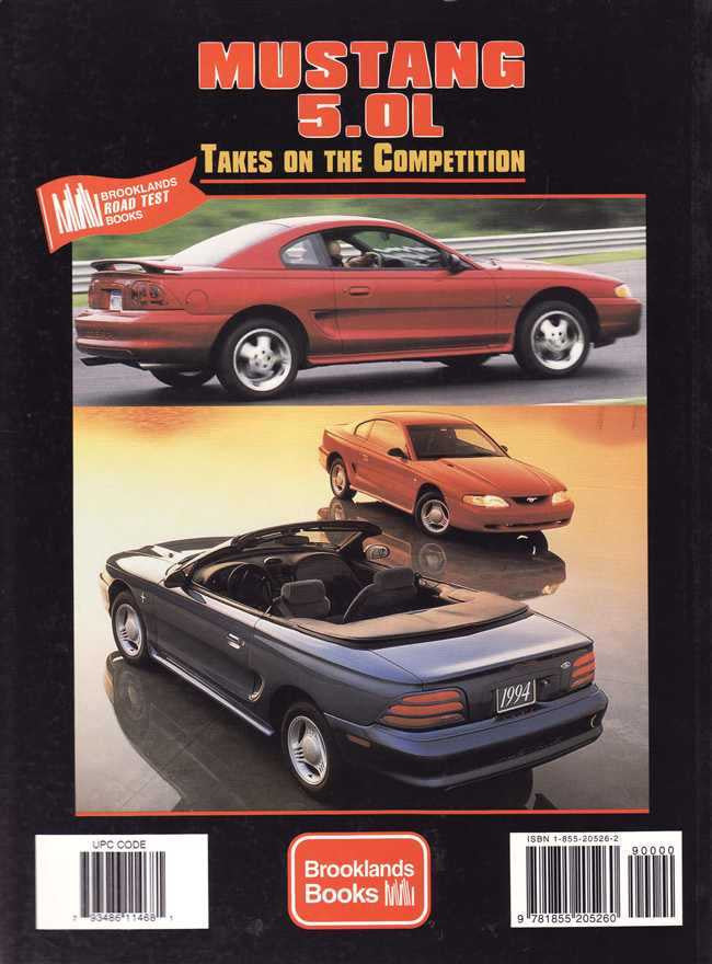 Mustang 5.0L competition car book cover with red and black classic Mustangs