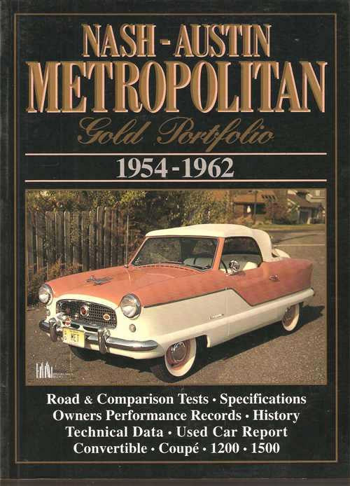 Vintage automotive portfolio book cover with orange car and gold title, 1954–1962