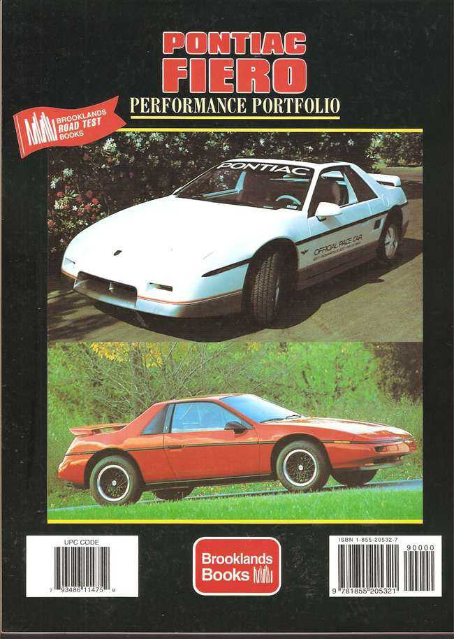 Pontiac Fiero Performance Portfolio 1984 - 1988