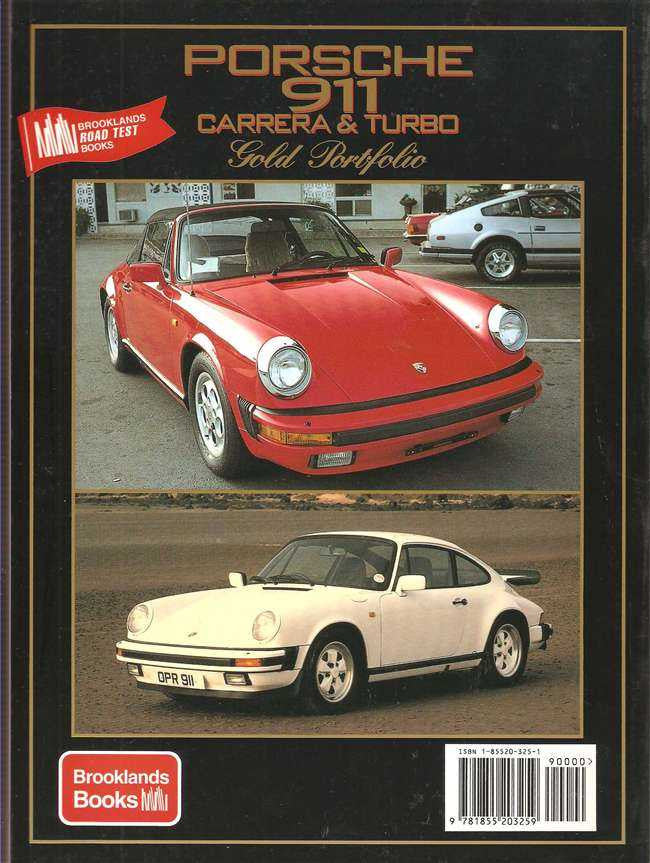 Porsche 911 Carrera & Turbo Gold Portfolio book cover with red and white car photos.