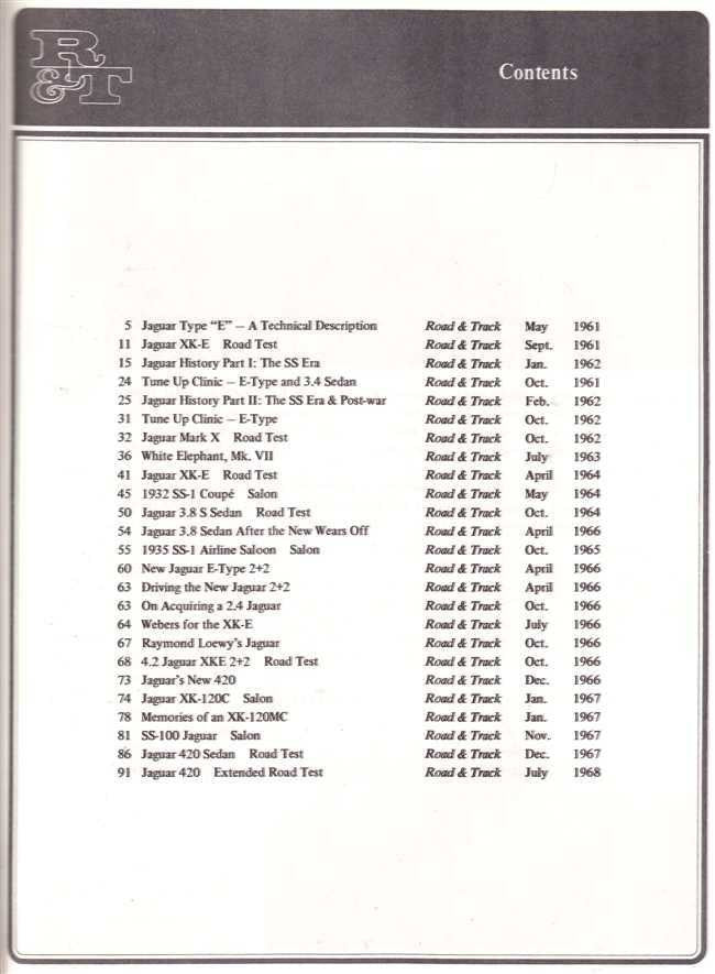 Road &amp; Track On Jaguar 1961 - 1968