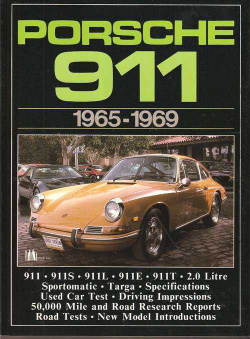 Automotive road test book with Porsche 911 1965–1969 cover and orange sports car