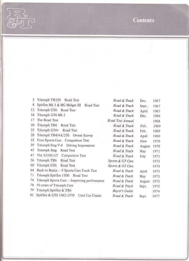 Road &amp; Track On Triumph Sports Cars 1967 - 1974