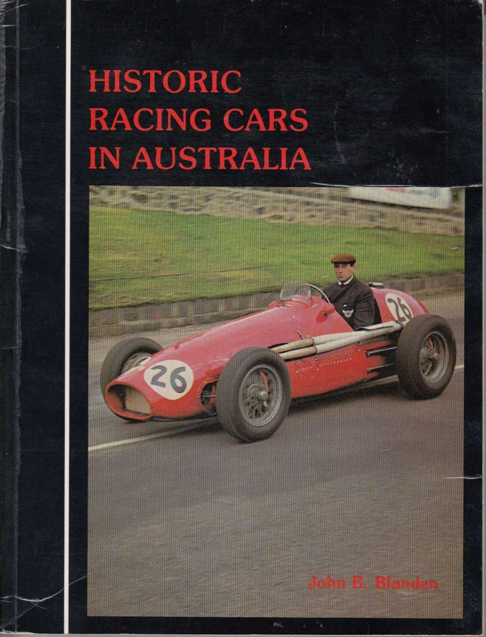 Historic Racing Cars in Australia book cover with red vintage race car