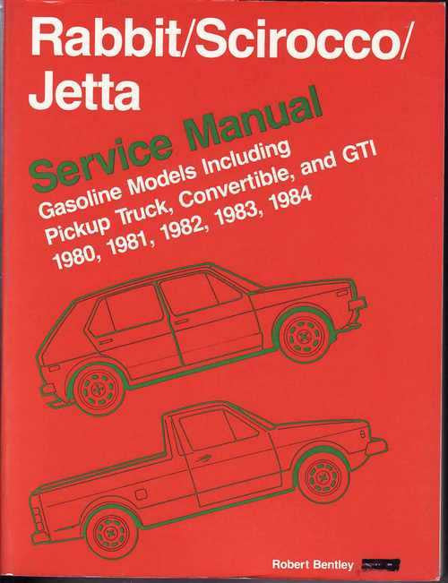 Volkswagen Rabbit (Golf), Scirocco, Jetta 1980 - 1984 Workshop Manual