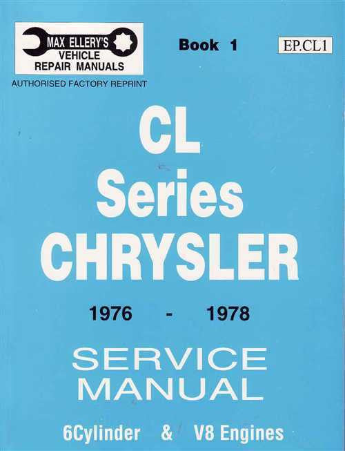 Chrysler CL Series 1976 - 1978 Workshop Manual
