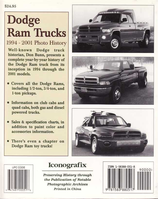 Dodge Ram Trucks 1994 - 2001 Photo History