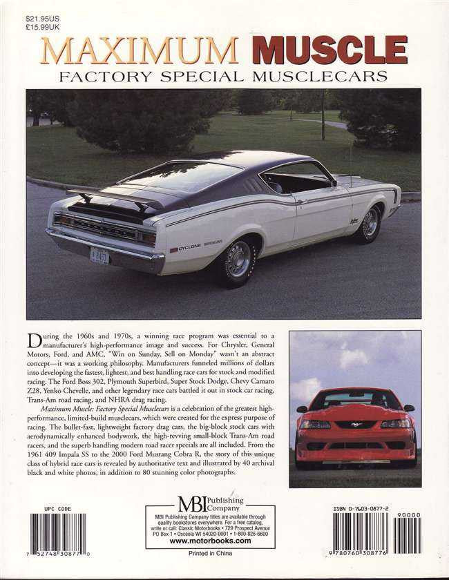 Maximum Muscle: Factory Special Musclecars