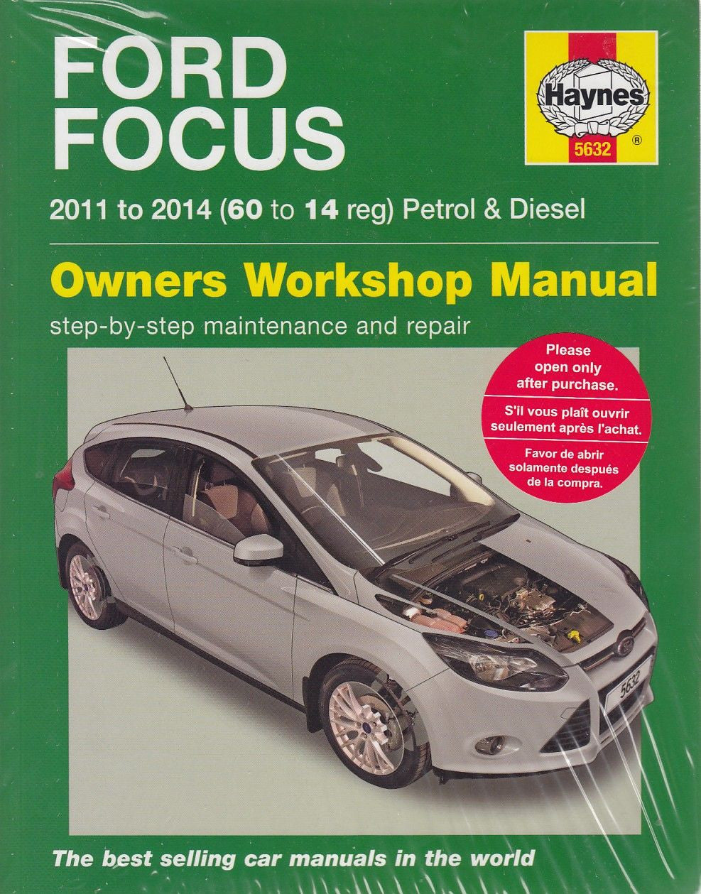 Ford Focus Petrol 1.0, 1.6  & Diesel 1.6 litre 2011 - 2014 Workshop Manual