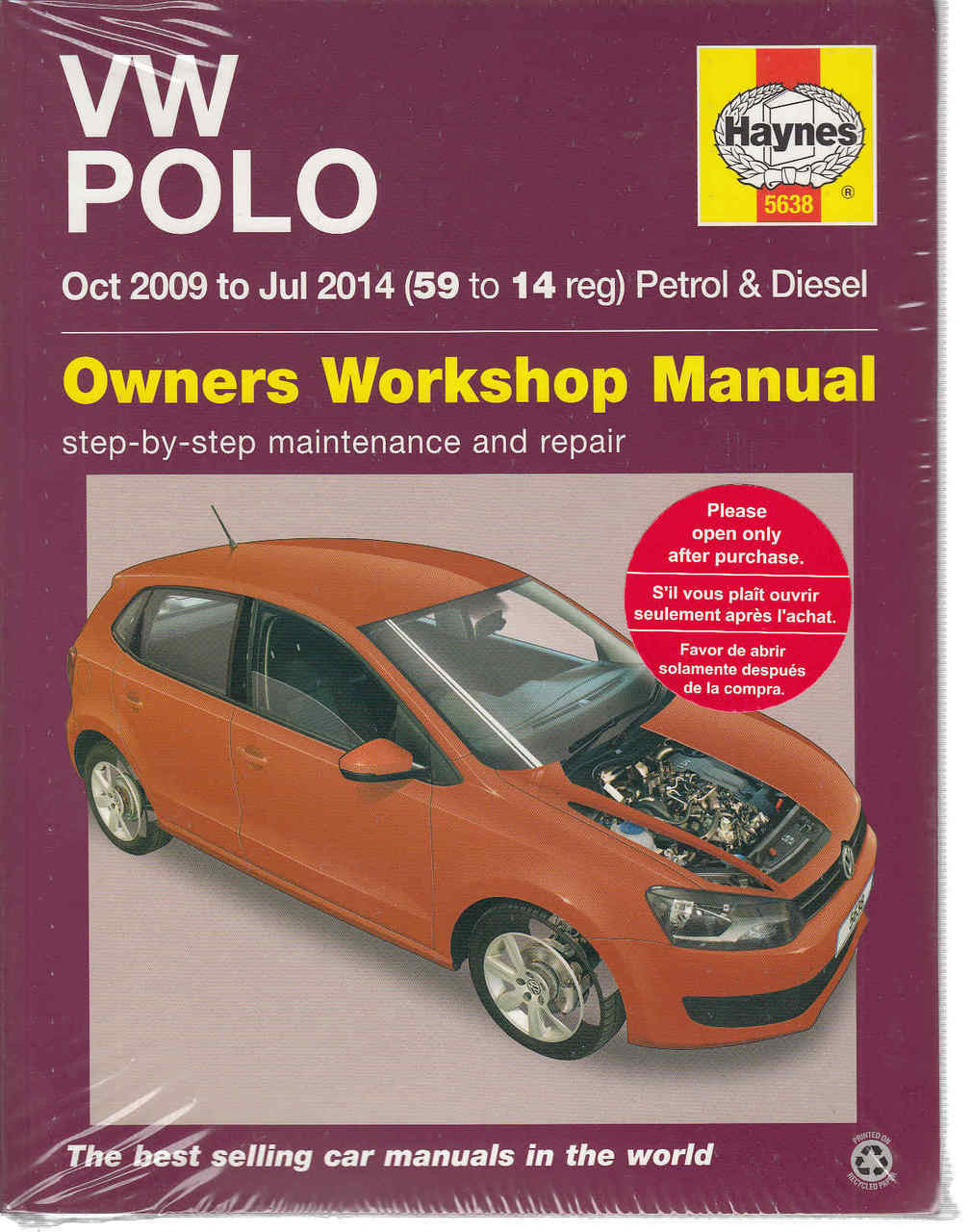 Volkswagen Polo 2009 - 2014 Petrol & Diesel Owners Workshop Manual