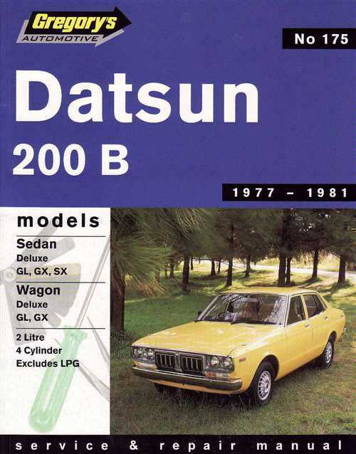 Nissan Datsun 200B 1977 - 1981 Workshop Manual