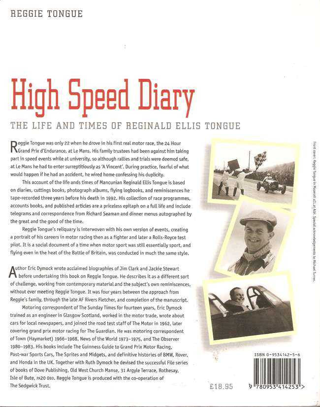 High Speed Diary: The Life and Times of Reginald Ellis Tongue