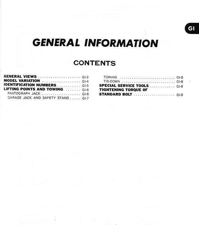 Nissan Skyline Model R30 Series Workshop Manual