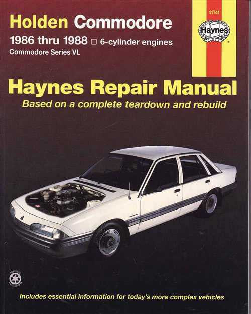 Holden Commodore Series VL 1986 - 1988 Workshop Manual