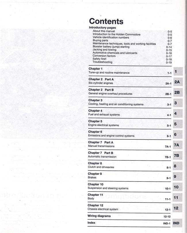 Holden Commodore VB, VC, VH &amp; VK 6 Cylinder 1978 - 1985 Workshop Manual