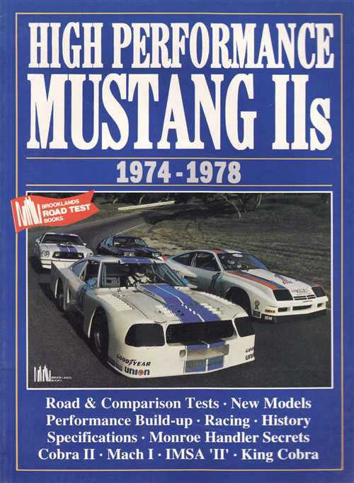 High Performance Mustang IIs 1974–1978 road tests book cover with muscle car photo