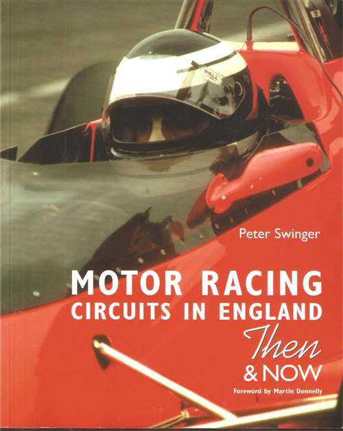 Motor Racing Circuits book cover with red race car, helmet, and title lettering