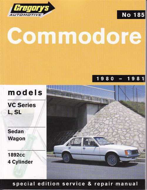 Holden Commodore VC Series 1980 - 1981 Workshop Manual