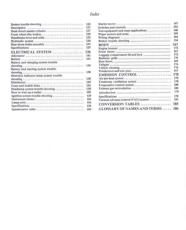 Holden Commodore VC Series 1980 - 1981 Workshop Manual