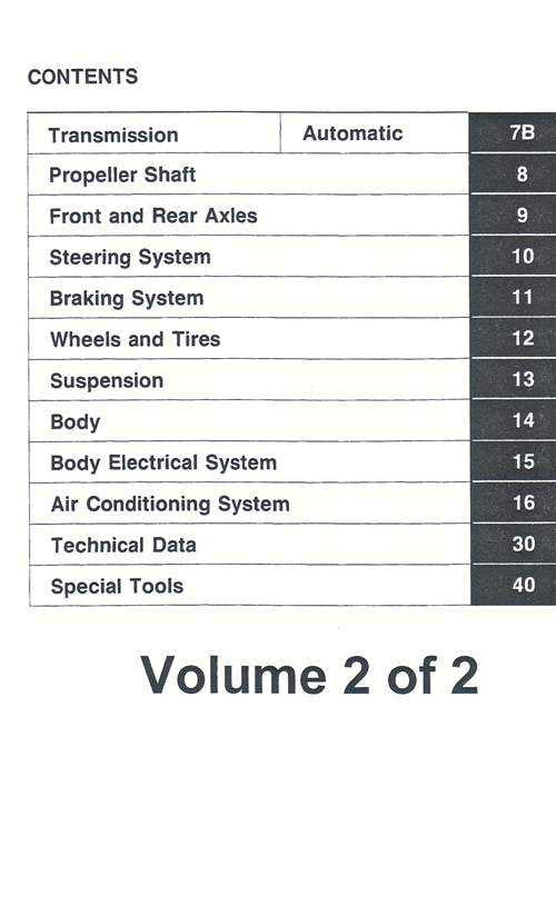 Mazda 929 Workshop Manual (2 volumes)