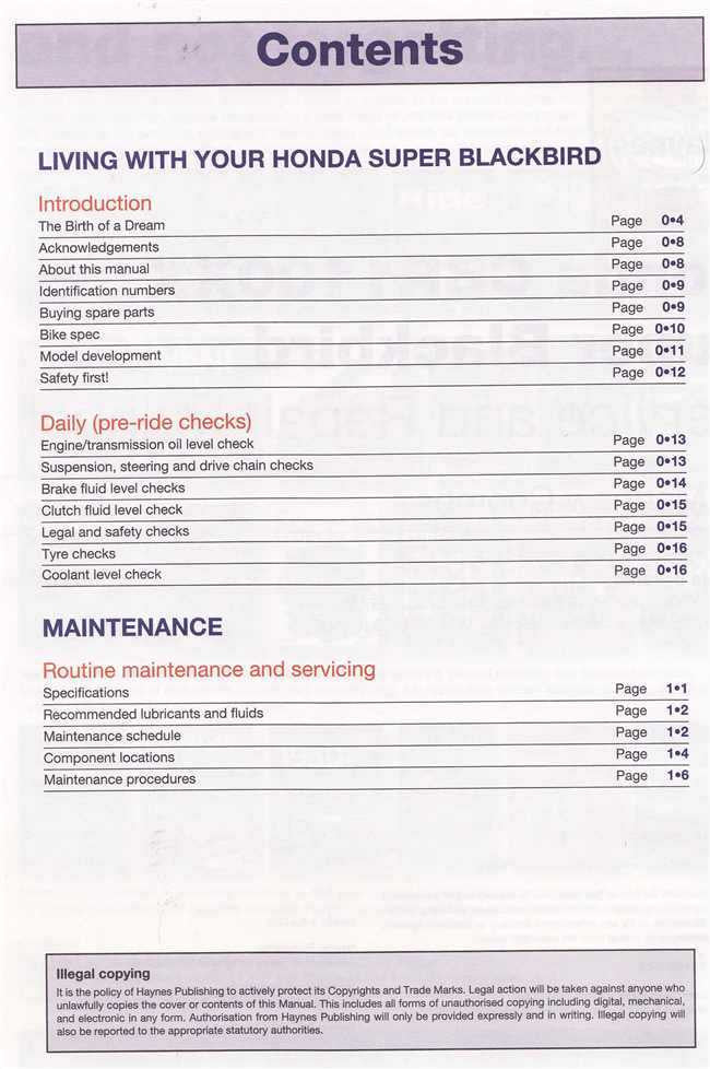 Honda CBR1100XX Super Blackbird 1997 - 2007 Workshop Manual