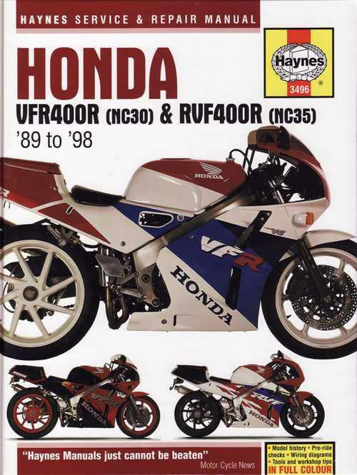 Honda VFR400R NC30, RVF400R NC35 1989 - 1998 Workshop Manual