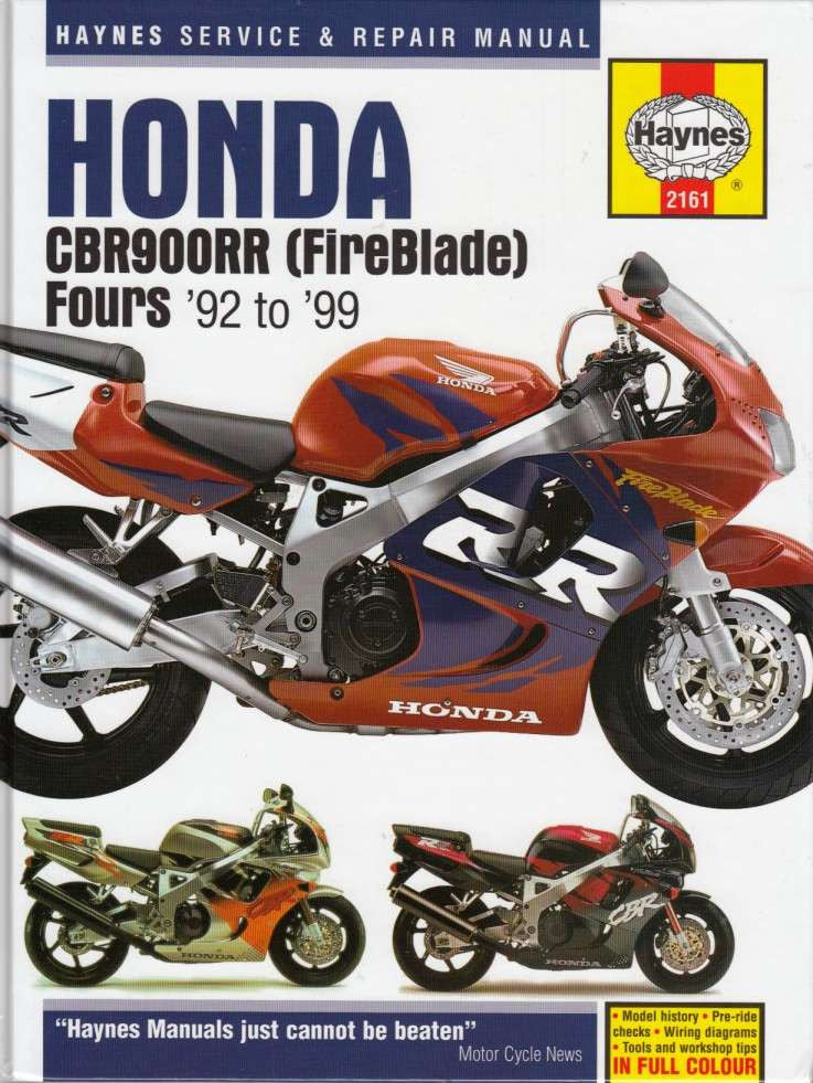 Honda CBR900RR FireBlade Fours 1992 - 1999 Workshop Manual