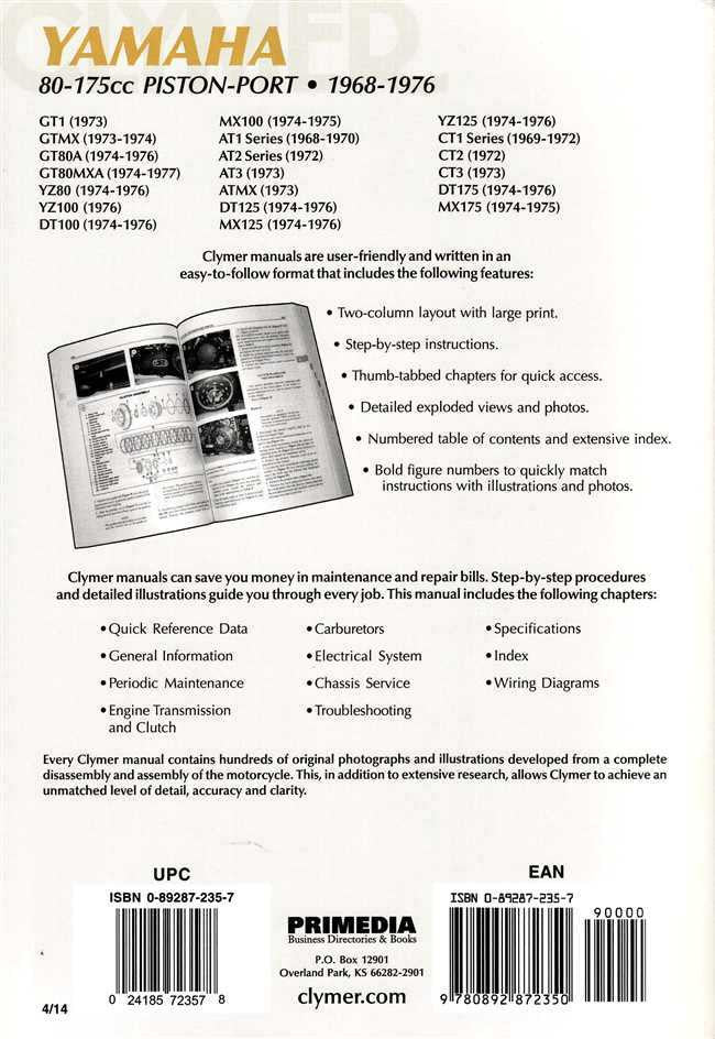 Yamaha 80 - 175cc Piston - Port 1968 - 1976 Workshop Manual