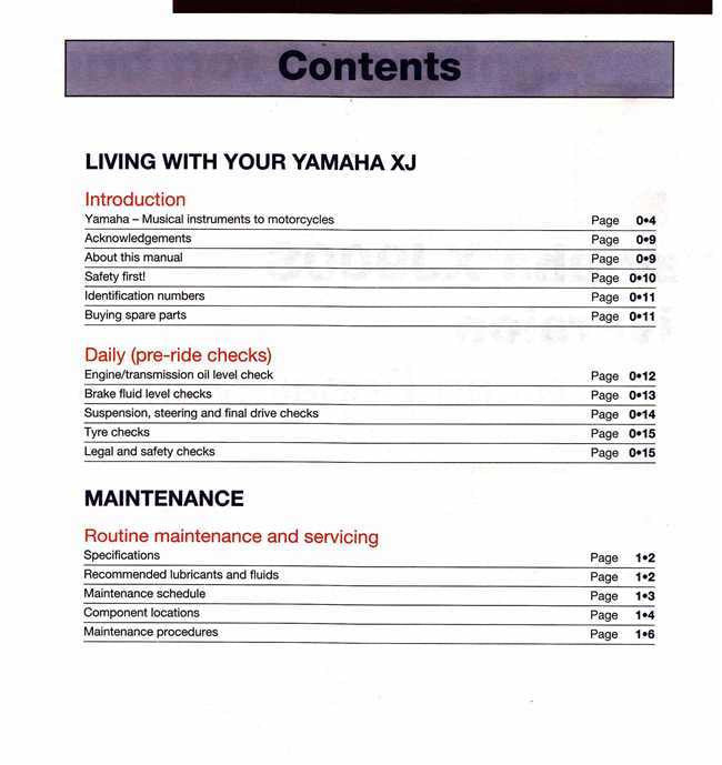Yamaha XJ900S Diversion 1994 - 2001 Workshop Manual