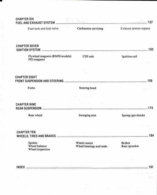 Suzuki RM50 - 400 Twin - Shock 1975 - 1981 Workshop Manual
