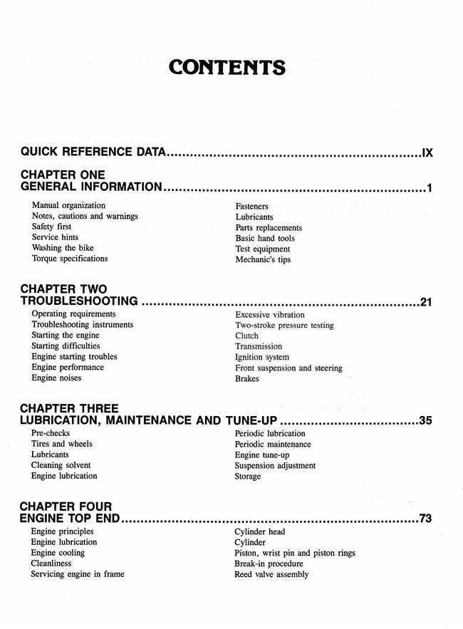 Kawasaki KDX200 1983 - 1988 Workshop Manual