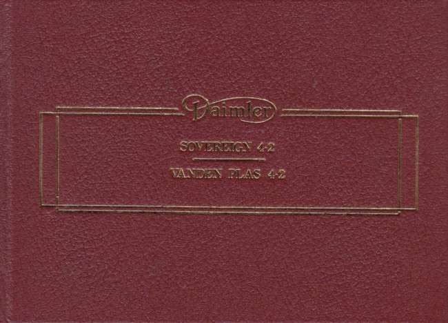 Daimler Sovereign Series III Saloon 4.2 Vanden Plas 4.2 Handbook