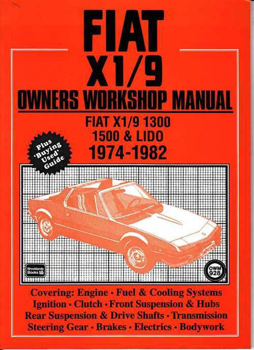 Fiat X1|9 1974 - 1982 Workshop Manual