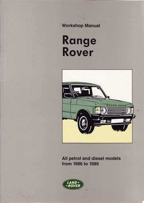 Range Rover 1986 - 1989 Workshop Manual