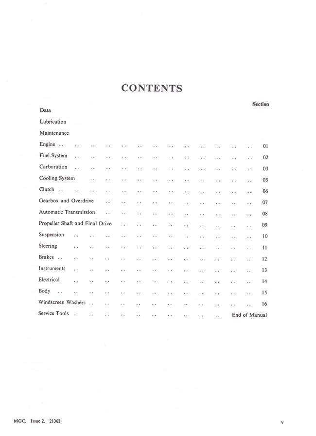 MGC 1967 - 1969 Workshop Manual (2nd Edition)