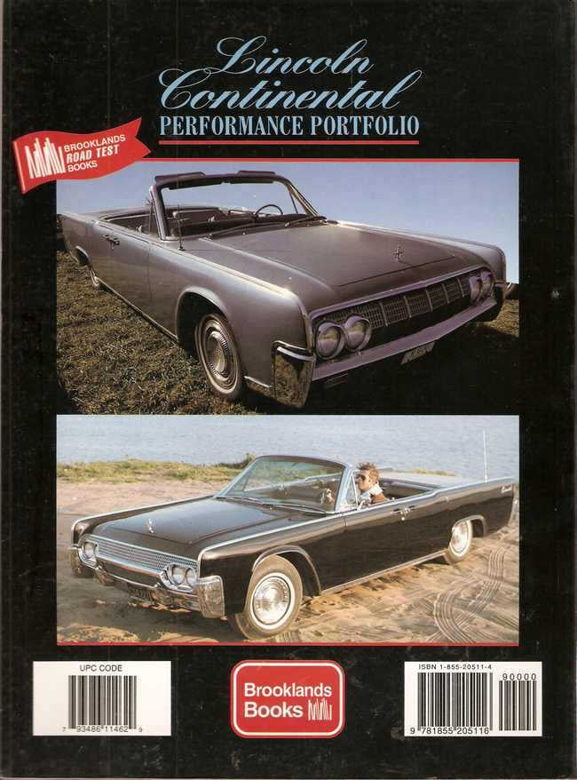 Automotive performance portfolio book with two photos of a vintage gray Lincoln coupe