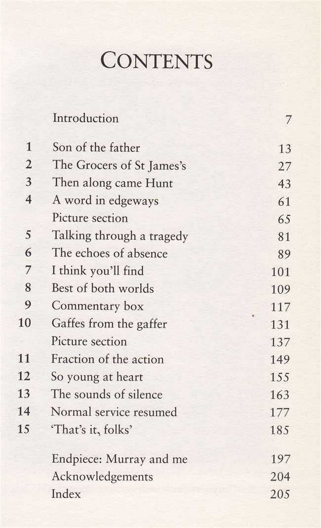 Book contents page with Introduction and chapter list numbers 1–15