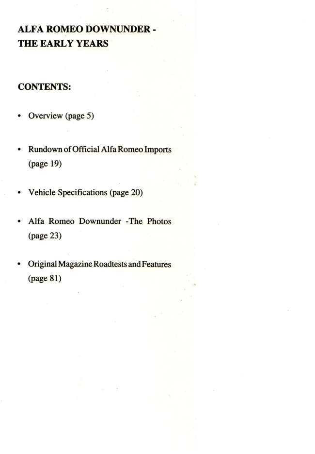 Spotlight On Alfa Romeo Downunder Part One: The Early Years