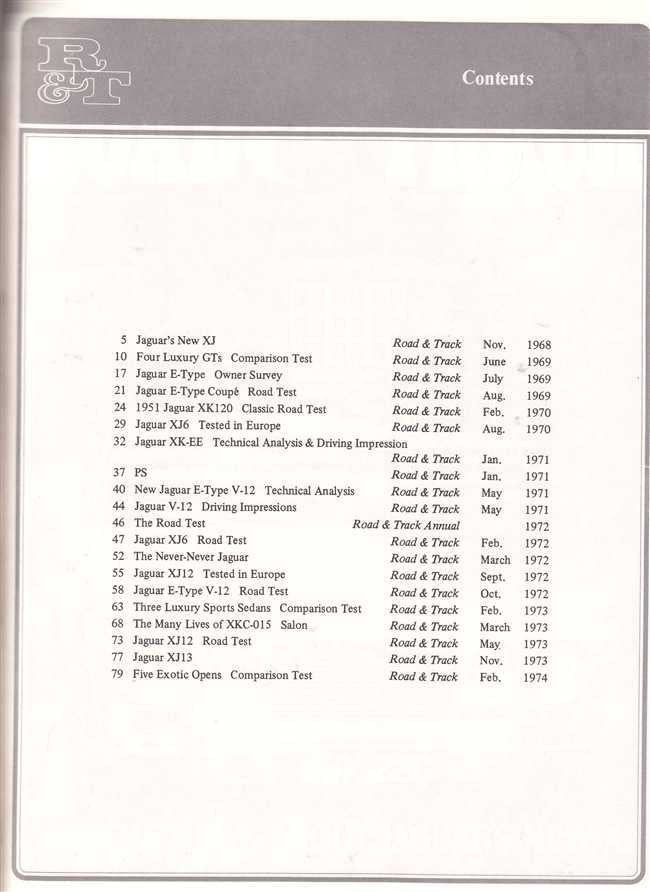 Road &amp; Track On Jaguar 1968 - 1974